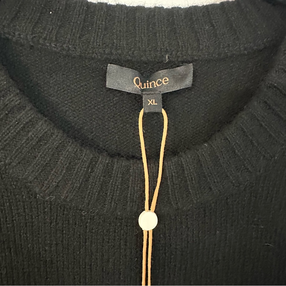 Quince Black Crew Neck Sweater - Picture 3 of 8